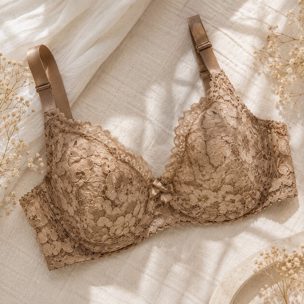 Victoria's Secret Nude Lace Underwire Bra 36DD
